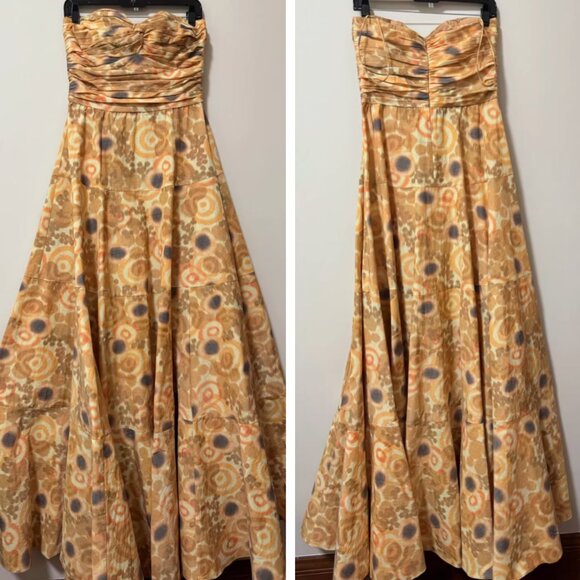 Alexis Imilia Maxi Dress Gown M/L Sahara Floral Cocktail Wedding Event Vacation - Picture 5 of 11